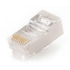 Коннектор RJ45, FTP, 100 шт, Cablexpert, модульная вилка, позолоченные контакты (PLUG5SP/100)