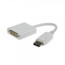 Переходник DisplayPort (M) - DVI-I (F), Cablexpert, белый, 10 см (A-DPM-DVIF-002-W)