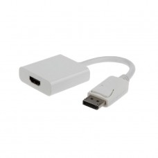Переходник DisplayPort (M) - HDMI (F), Cablexpert, белый, 10 см (A-DPM-HDMIF-002-W)