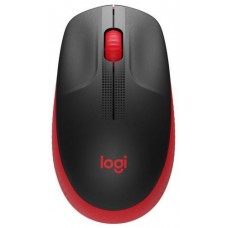 Мышь Logitech M190, Red/черный, USB, беспроводная, оптическая, 1000 dpi, 3 кнопки, 1xAA (910-005908)