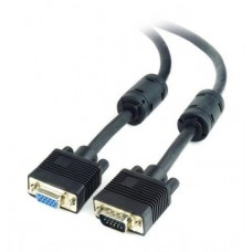 Кабель VGA (M) - VGA (F), 3 м, черный, Cablexpert (CC-PPVGAX-10-B)