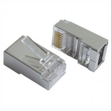 Коннектор RJ45, FTP, 40 шт, Grey, Cat. 5e, Patron (CON-RJ-45-8P8C-40-Э)