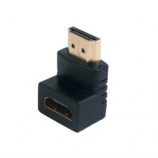 Переходник HDMI (M) - HDMI (F), Extradigital, черный, угловой разъем (KBH1671)