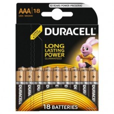 Батарейка AAA (LR03), щелочная, Duracell Duralock Basic, 18 шт, 1.5V, (MN2400 18BL)