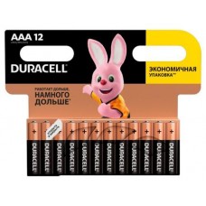 Батарейка AAA (LR03), щелочная, Duracell Duralock Basic, 12 шт, 1.5V, (MN2400 12BL)