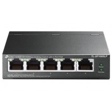 Коммутатор TP-LINK TL-SF1005LP, 5x10/100 Mb/s, автоматическое определение/AUTO MDI/MDIX, металлический корпус, управляемый
