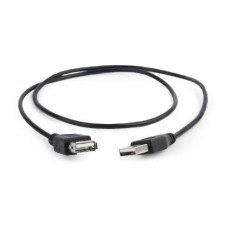Кабель USB 2.0 AM - USB AF, 0.75 м, черный, Cablexpert (CC-USB2-AMAF-75CM/300-BK)