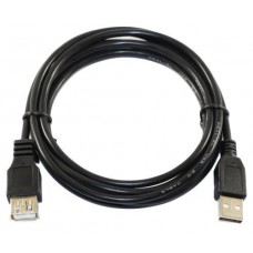 Кабель USB 2.0 AM - USB AF, 2 м, черный, REAL-EL (EL123500028)