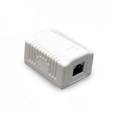 Розетка RJ45 (сетевая), 1-портовая FTP, белая, 5E категория, Cablexpert (NCAC-1F5E-01)