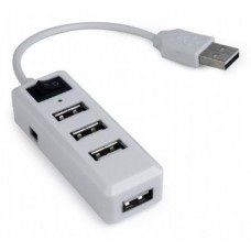 Хаб USB Gembird UHB-U2P4-21, белый, USB 2.0 - 4xUSB 2.0, кабель 15 см