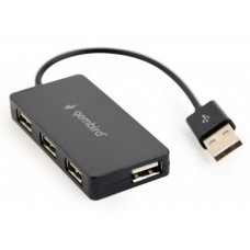 Хаб USB Gembird UHB-U2P4-04, черный, USB 2.0 - 4xUSB 2.0, кабель 15 см