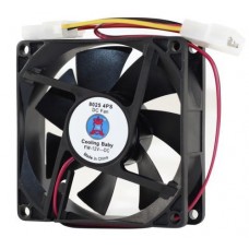 Вентилятор 80 мм, Cooling Baby 8025 4PS, черный, 80x80x25 мм, 2500 об/мин, 24.3 дБ, Molex