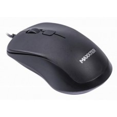 Мышь Maxxter Mc-3B01, черный, USB, оптическая, 1000 dpi, 4 кнопки, 1.8 м