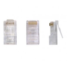 Коннектор RJ45, UTP, 100 шт, Clear, Cat. 5e, Patron (CONNECT-RJ-455CAT-В)