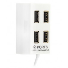Хаб USB Atcom TD4004, белый, USB 2.0 - 4xUSB 2.0, кабель 12 см (10724)