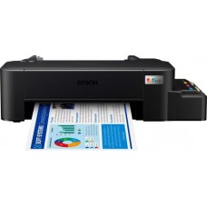 Принтер струйный цветной A4 Epson EcoTank L121, черный, 720х720 dpi, до 9/4.8 стр/мин, USB, встроенное СНПЧ по 40 мл, чернила 664