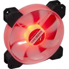 Вентилятор 120 мм, Frime 'Iris', черный, 120х120х25 мм, Red LED подсветка (12 LED), 1030 об/мин, 23.4 дБ(А), 3-pin + MOLEX,