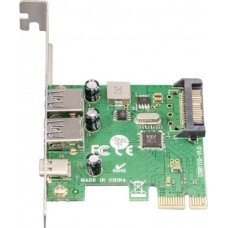 Плата расширения Frime PCI-E x1, 2xUSB 3.0 / 1xType-C, чип VL805, питание SATA (ECF-PCIEtoUSB007.LP) Плата расширения Frime PCI-E x1, 2xUSB 3.0 / 1xType-C, чип VL805, питание SATA (ECF-PCIEtoUSB007.LP)