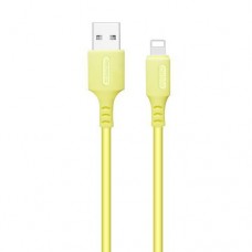 Кабель USB AM - Lightning, 1 м, желтый, ColorWay, 2.4A (CW-CBUL043-Y)