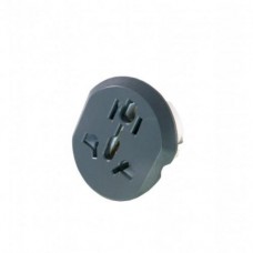 Переходник сетевой Extradigital 06D, черный/белый, для розеток UK / US, с заземлением (CUA1884)