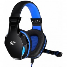 Наушники Havit HV-H763d mini jack 3.5mm x 2 черно - синие (6939119048495)