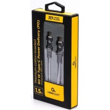 Кабель Type-C - Type-C, 1.5 м, Grey, Cablexpert, 60 Вт, 3A (CC-USB2B-CMCM60-1.5M)