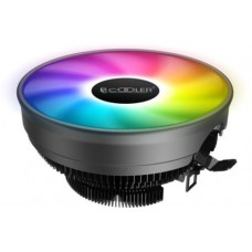 Кулер для процессора PcCooler E126M PRO, черный, алюминий, 1x120 мм RGB, для Intel 1700/1200/115x, AMD AM5/AM4, высота 70 мм, до
