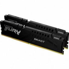 Память 16Gb x 2 (32Gb Kit) DDR5, 5200 MHz, Kingston Fury Beast, черный, 40-40-40, 1.25V, с радиатором (KF552C40BBK2-32)