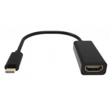 Переходник Type-C (M) - HDMI (F), Viewcon, черный, 15 см, 4K / 60 Гц (TE385)