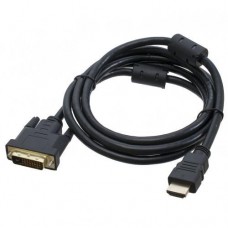 Кабель HDMI (M) - DVI-D (M, 24-pin), 1.8 м, черный, Patron, ферритовые фильтры (PN-DVI-HDMI-18F)