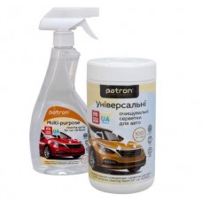 Набор чистящий Patron для авто: салфетки в тубе (100 шт), спрей для очистки поверхности авто 500 мл (CS-PN-BUNDL-4) Набор чистящий Patron для авто: салфетки в тубе (100 шт), спрей для очистки поверхности авто 500 мл (CS-PN-BUNDL-4)