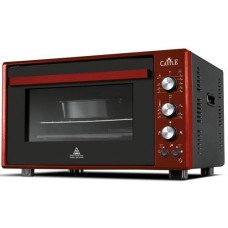 Электродуховка Castle CPE-40R, Red, 1300W, 40 л, конвекция, двойное термостойкое стекло, подсветка, скрытый нижний нагревательный