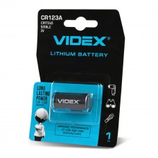 Батарейка CR123A, литиевая, Videx, 1 шт, 1500mAh, 3V, Blister Батарейка CR123A, литиевая, Videx, 1 шт, 1500mAh, 3V, Blister
