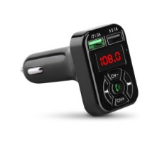 FM-модулятор Havit HV-FM807BT, черный, от прикуривателя, bloetooth 5.2, microSD / USB / AUX / FM передатчик (87.5-108МГц)