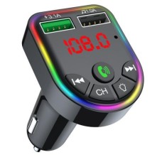 FM-модулятор Havit HV-FM810BT, черный, от прикуривателя, bloetooth 5.2 + EDR, 2xUSB (3.1A / 1A), microSD / USB / AUX / FM