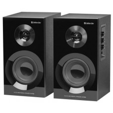 Колонки 2.0 Defender Aurora S40, черный, 40 Вт, 3.5 мм, регулятор громкости, деревянный корпус (65240)