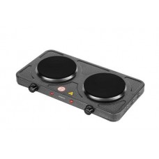 Настольная плита Ardesto ECS-J220G, графитовый, 2000W, электрическая, 5 режимов, 2 конфорки, емаль, индикатор нагревания