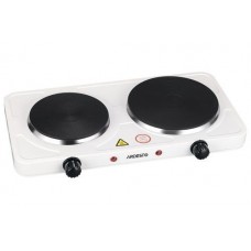 Настольная плита Ardesto ECS-J225W, белый, 2500W, электрическая, 5 режимов, 2 конфорки, емаль, индикатор нагревания