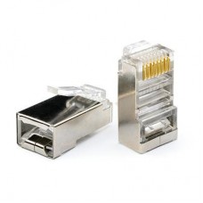 Коннектор RJ45, FTP, 100 шт, Grey, Cat. 5e, Atcom (10698)