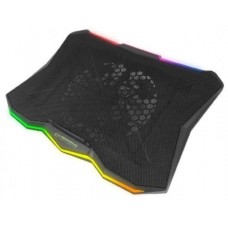 Подставка для ноутбука до 17' Esperanza 'Xalok', черный, 1x18 см вентилятор (17-20 dB, 800 rpm), 10 режимов RGB подсветки, 2xUSB,