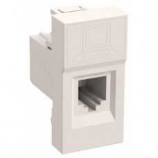 Розетка RJ45 (сетевая), 1-портовая UTP, белая, 5E категория, IEK, серия 'ПРАЙМЕР' (CKK-40D-RI1-K01)