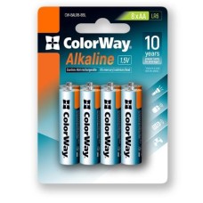 Батарейка AA (LR6), щелочная, ColorWay Alkaline Power, 8 шт, 1.5V, Blister (CW-BALR06-8BL)
