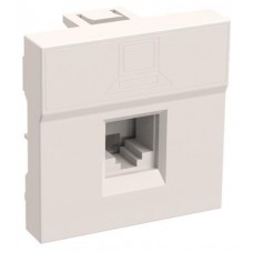 Розетка RJ45 (сетевая), 1-портовая UTP, белая, 5E категория, IEK, серия 'ПРАЙМЕР' (CKK-40D-RI2-K01)