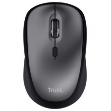 Мышь беспроводная Trust Yvi+ Silent, Grey/черный, USB, оптическая, 800/1600 dpi, 4 кнопки, гнездо для хранения приемника USB, 1xAA