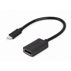 Переходник Type-C (M) - DisplayPort (F), Cablexpert, черный, 15 см, 4K (A-CM-DPF-02)