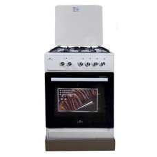 Плита комбинированная Castle CPG-60W, белый, поворотные переключатели, 4 газовые конфорки, автоподжиг интегрированный, решетка