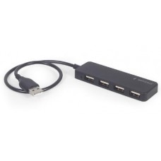 Хаб USB Gembird UHB-U2P4-06, черный, USB 2.0 - 4xUSB 2.0, кабель 30 см