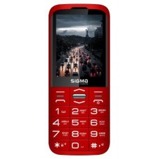 Мобильный телефон Sigma mobile Comfort 50 Grace, Red, 'бабушкофон', 2 Mini-SIM, дисплей 2.8' цветной (320x240), моноблок, МТ6261D,
