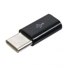 Переходник Type-C (M) - microUSB 2.0 (F), черный, Patron (PN-MIC-Type-C)
