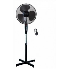 Вентилятор напольный PRIME Technics SFV 45 BR, черный, 45 Вт, 3 скорости, подсветка, механическое + ДК, диаметр лопасти 40 см